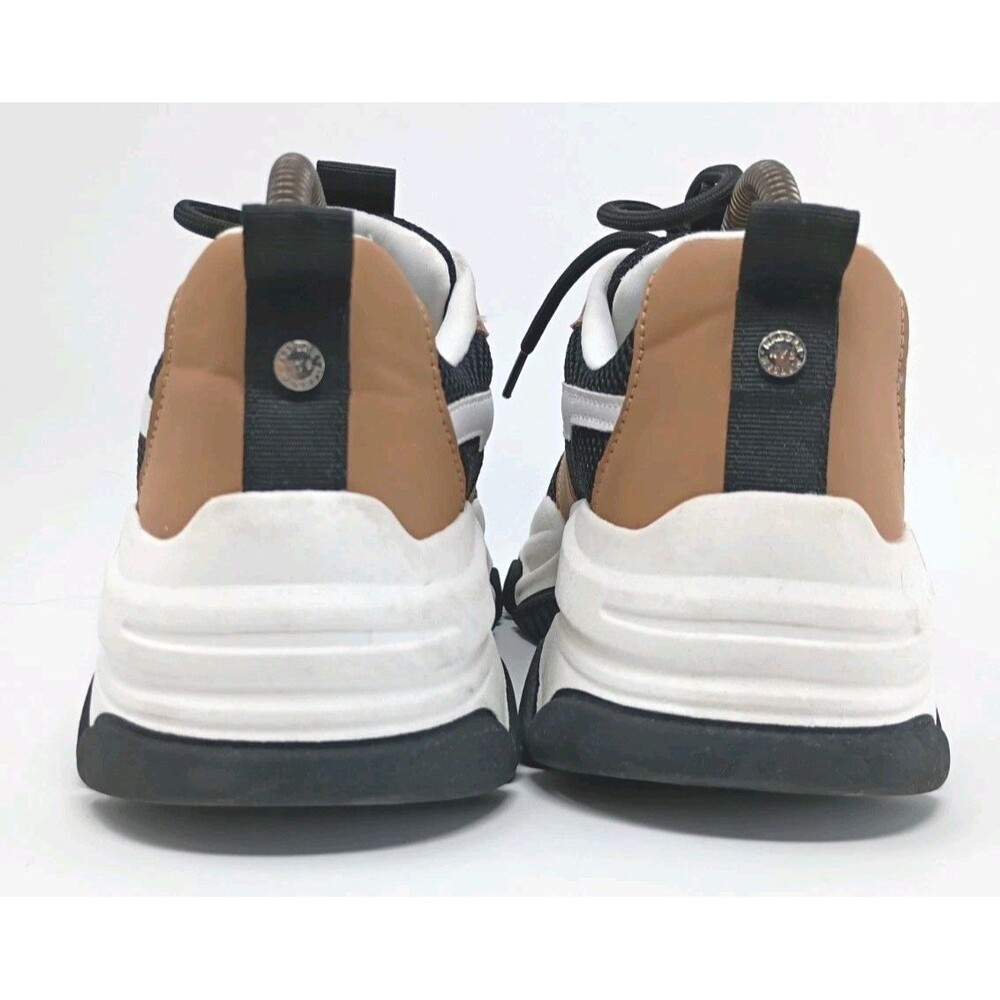 Madden NYC Womens Sneaker's Size 8.5 Muliti Color White w Brown Black - Picture 5 of 12